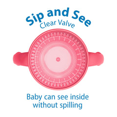 Dr Brown's Milestones Cheers 360 two-handles pink for easy grip