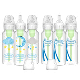 Dr. Brown’s Natural Flow anti-colic narrow bottle with 8 oz capacity for paced feeding.