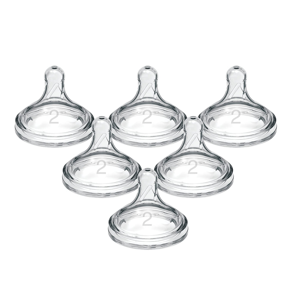 Dr. Brown’s Level 2 nipple in package showing wide-neck compatibility for growing babies.