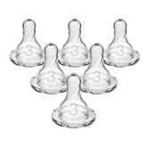 Dr. Brown's Natural Flow Level 3 nipple on a narrow bottle supports comfortable feeding.