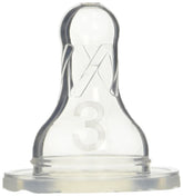 Dr. Brown's Natural Flow Level 3 nipples in a 6-pack for standard bottles, convenient replacements.