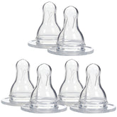 Dr. Brown's Natural Flow Level 4 silicone nipple pack with six nipples.
