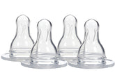 Dr. Browns Natural Flow Preemie nipple pack closeup highlighting soft silicone nipples for early feeding.