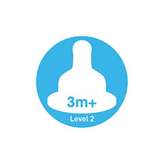 Dr. Brown's Level 2 vent-system nipple in action promotes vacuum-free feeding.