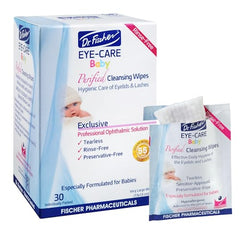 Dr. Fischer eyelid wipes tear-free formula ideal for soothing baby eye areas