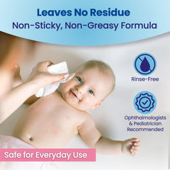 Dr. Fischer Premium Baby Eyelid Wipes hypoallergenic label supports safe, gentle use.
