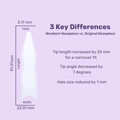 Dr. Noze Best newborn Nozepiece uses safe materials on delicate skin.