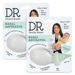 Dr. Rose's nasal aspirator dual suction in action on a baby