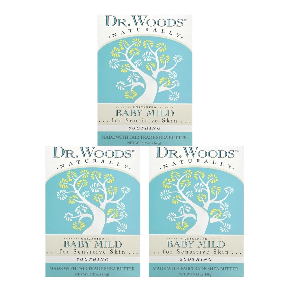 Dr. Woods Baby Mild Bar Soap with organic shea butter for gentle cleansing.
