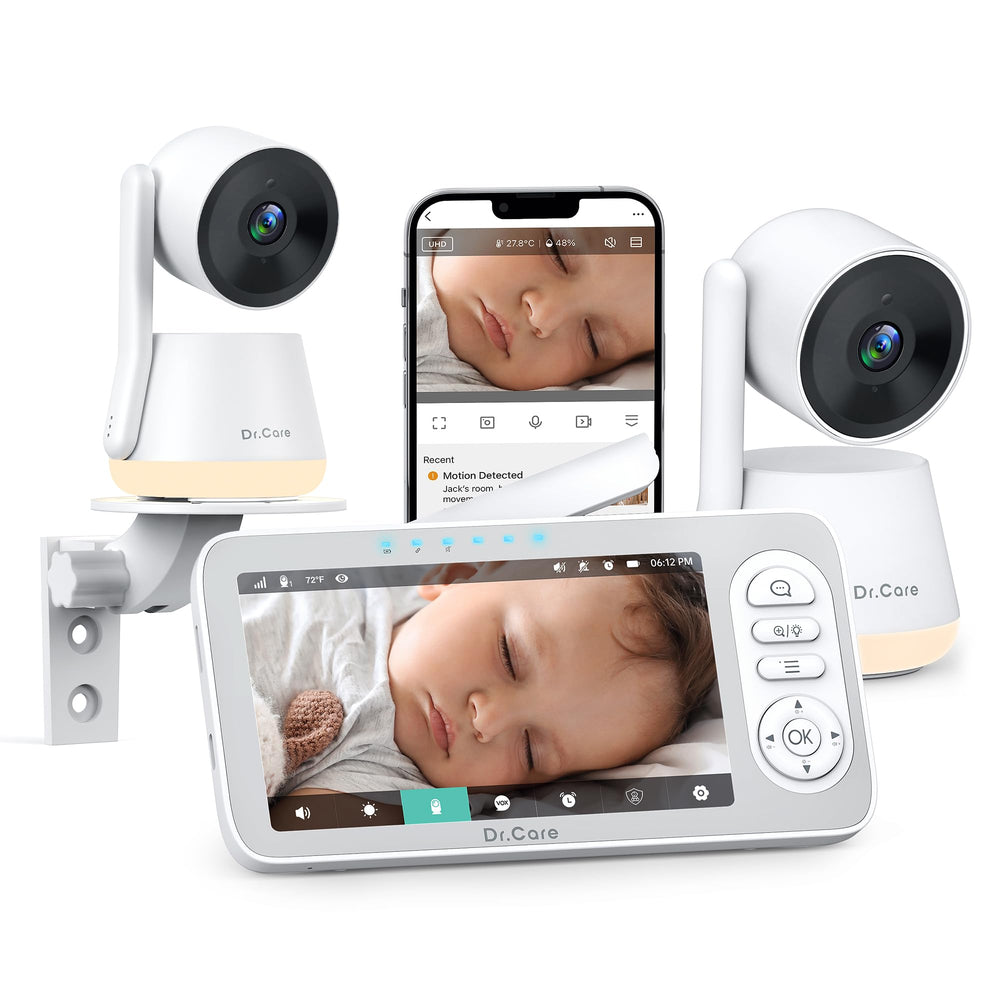 Dr.Care LumiView Plus baby unit front view for clear on-device monitoring.