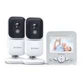 DrCare NeoView front view shows dual cameras for versatile baby monitoring.