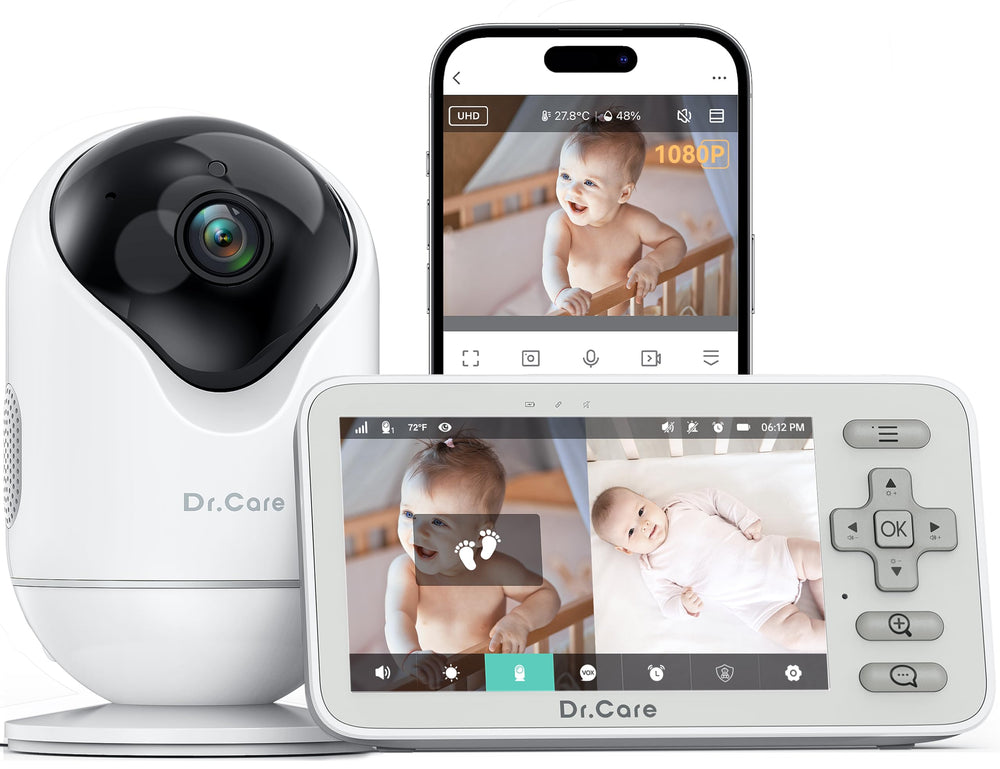 Dr.Care VistaView Lite monitor unit view for clear parent monitoring at a glance