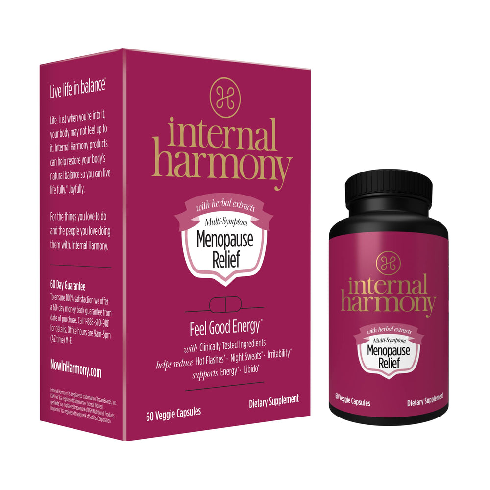 Internal Harmony Feel Good Energy bottle front with capsules for daily energy support