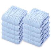 Dream Picks soft muslin washcloths blue pack front for gentle daily cleansing