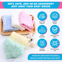 Dream Picks baby washcloths in use during bath time.