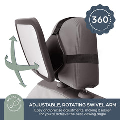 Dreambaby acrylic safety mirror provides a shatter-safe backseat view for infants
