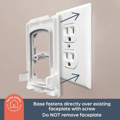 Dreambaby plug cover installed on a standard outlet with easy access.