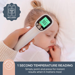 Dreambaby thermometer fever alert screen clearly signals fever with color and sound