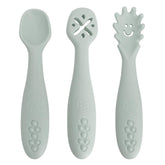 Dreambaby scoop-mash-twist seafoam spoons for baby-led meals.