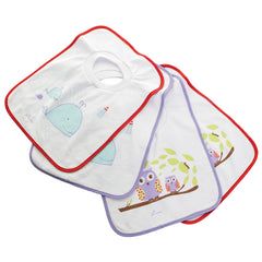 Dreambaby Terry Cloth Pullover Bib with owl design absorbs drool for mess-free days.