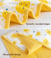 DreamHalo baby blanket used in stroller and crib for on-the-go comfort