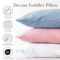 Dreamland Baby white LuxeWeave pillowcase for ultra-soft, breathable comfort