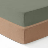 Dreamology 2-pack packaging for crib sheets showing value and convenience