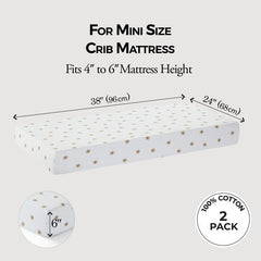 Dreamology mini-crib-sheets soft-cotton closeup highlighting breathable comfort.