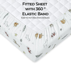 Dreamology muslin mini crib sheet soft breathable cotton for sensitive skin