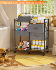 DreamPine removable dividers provide customizable diaper and toy organization.