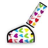 DreamsLink.LC kid's seat belt cover with a heart pattern provides gentle neck protection.