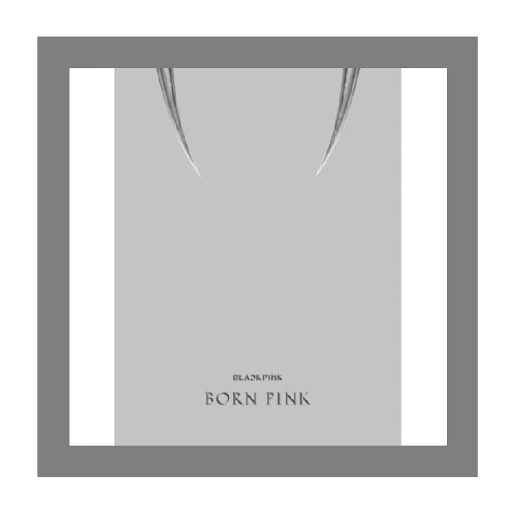 DREAMUS BLACKPINK Born Pink 2nd Album cover in gray version for display.