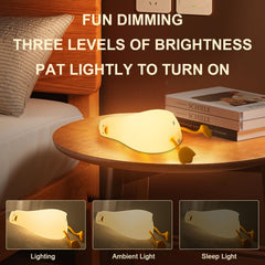 Drecoam Night Light with duck feet acting as a phone stand