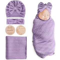 DRESHOW BQUBO baby swaddle blanket in purple for gentle newborn comfort