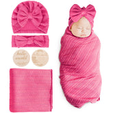 Brand-name DRESHOW BQUBO baby swaddle blankets set for coordinated newborn care and soothing versatility
