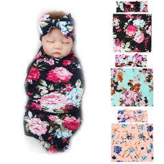 DRESHOW BQUBO floral swaddle blankets offer soft, secure newborn cuddles