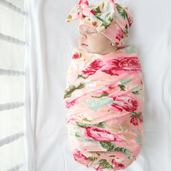 DRESHOW BQUBO floral swaddles blanket-1 with soft fabric and floral print for newborn comfort