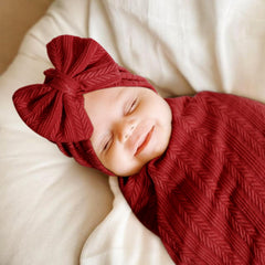 DRESHOW BQUBO matching hat and bow headband for baby girls