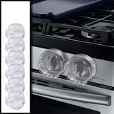 Driddle 6-pack clear stove knob covers protect kids while preserving easy access