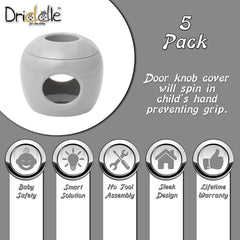 Driddle no-grip spin feature helps keep curious hands safe.