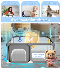 Dripex playpen breathable mesh walls stay visible and airy.