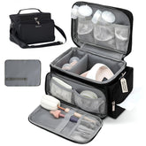 Dropereum breast pump bag top view for Spectra S1/S2, discreet on-the-go pumping.