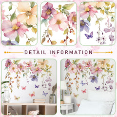 DRWSSR Watercolor Butterflies Wall Decal adds whimsy and color.