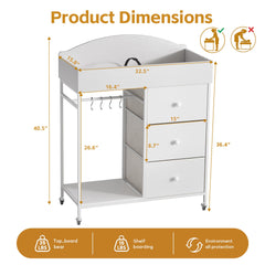 DTK changing table top with waterproof pad keeps surface clean
