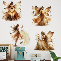 DTLIFEK 3D Fairy Butterfly Wall Decal creates subtle depth and easy removal