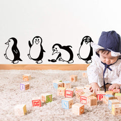 DTLIFEK penguin wall sticker on a clean window or door