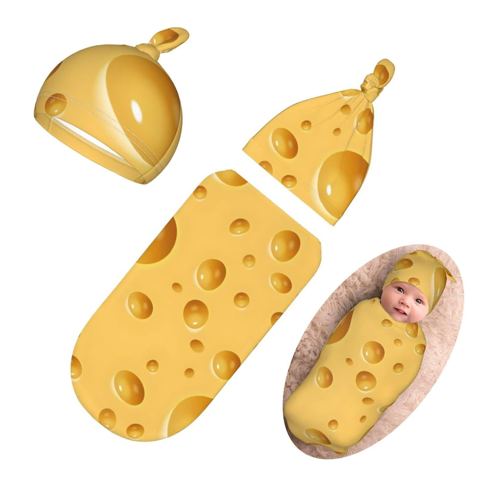DTYYFBSN cheese swaddle blanket offers secure, cozy newborn naps.