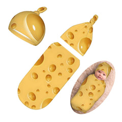 DTYYFBSN cheese swaddle blanket offers secure, cozy newborn naps.