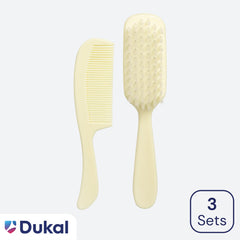 Dukal PCB2 DawnMist ivory brush with soft bristles for delicate baby hair care