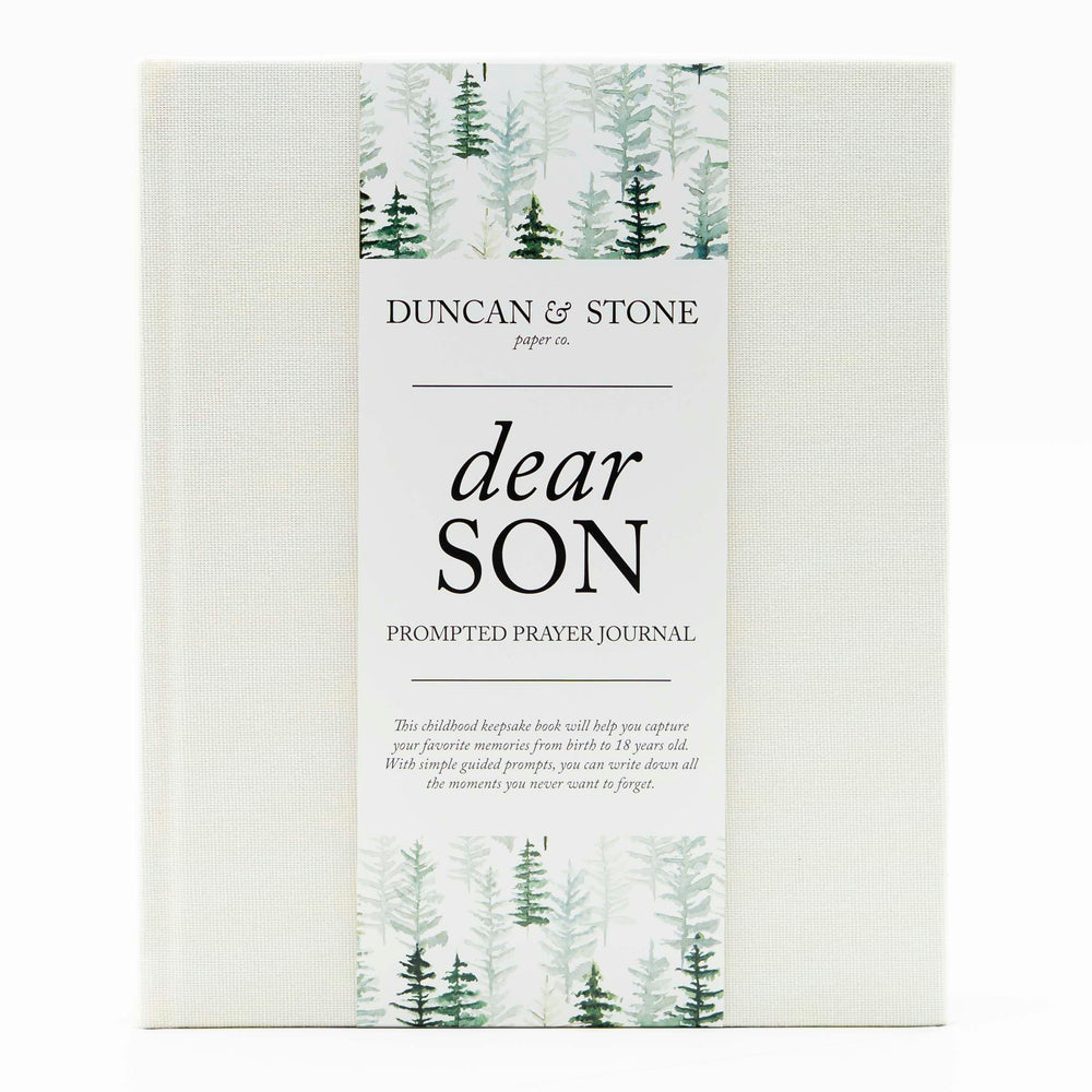 Duncan & Stone Baby Memory Book cover in cream for milestone memories
